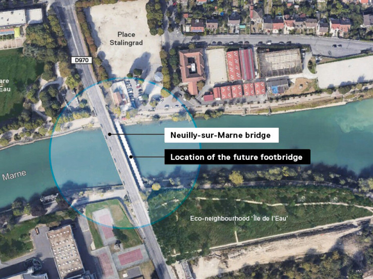 Grimshaw selected to design the RD970 pedestrian bridge across the Marne River
