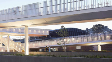 Passerelle de la gare de Newport