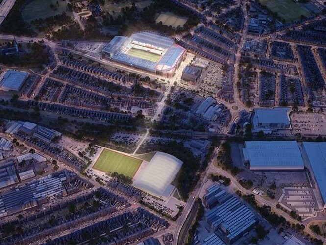 New designs for the redevelopment and expansion of Aston Villa’s Villa Park submitted for planning / GRIMSHAW