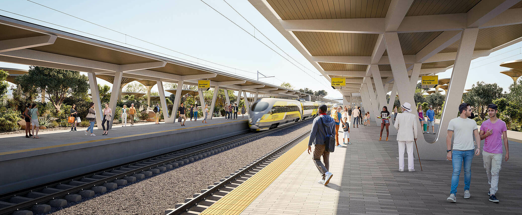 Brightline West high-speed railway project receives $3 billion in federal funding / GRIMSHAW