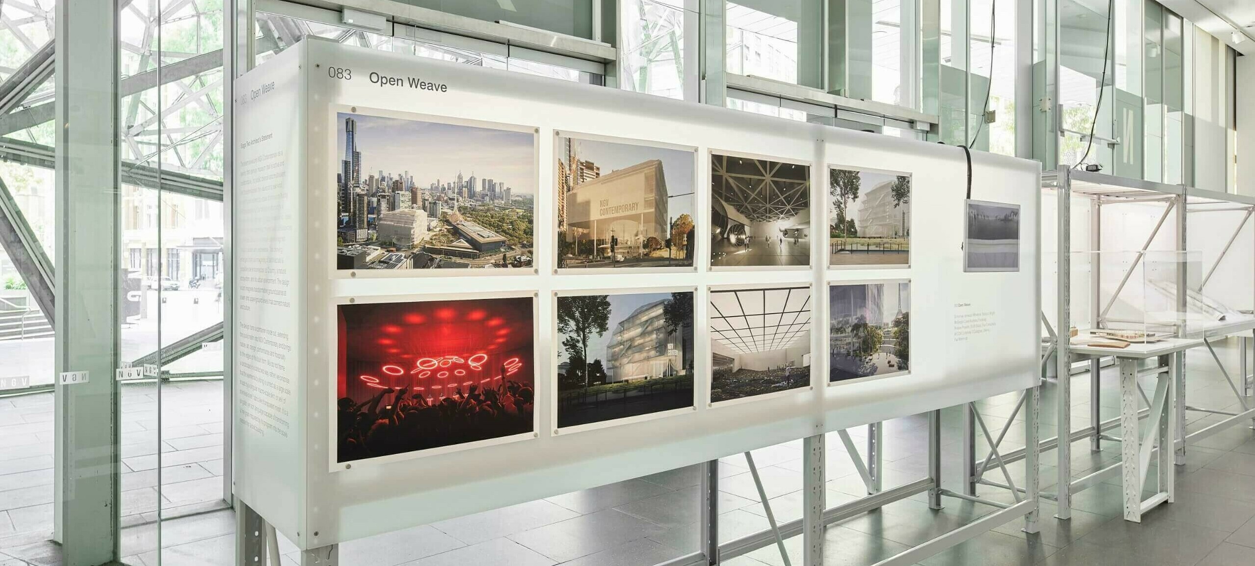 Open Weave vision on display for The Fox: NVG Contemporary Design Competition Exhibition / GRIMSHAW