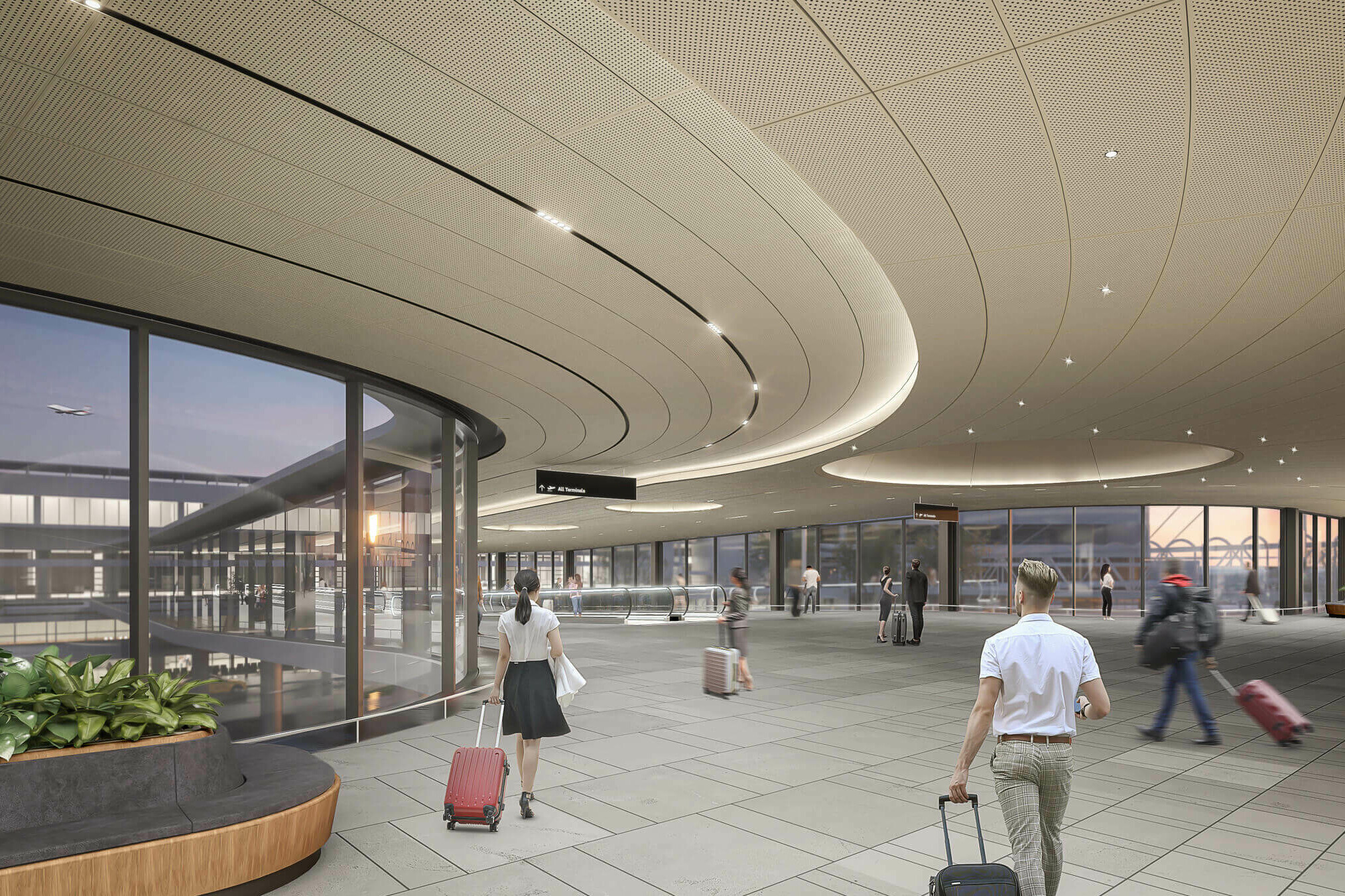 Melbourne Airport Elevated Road and Forecourt / GRIMSHAW