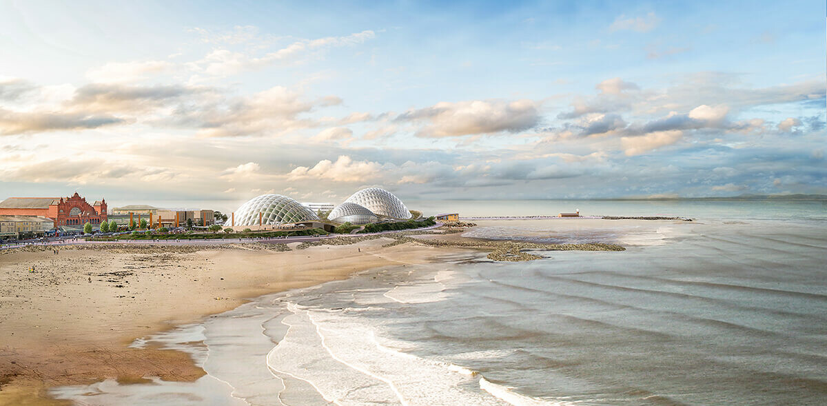 The Eden Project reveals Eden Project Morecambe / GRIMSHAW
