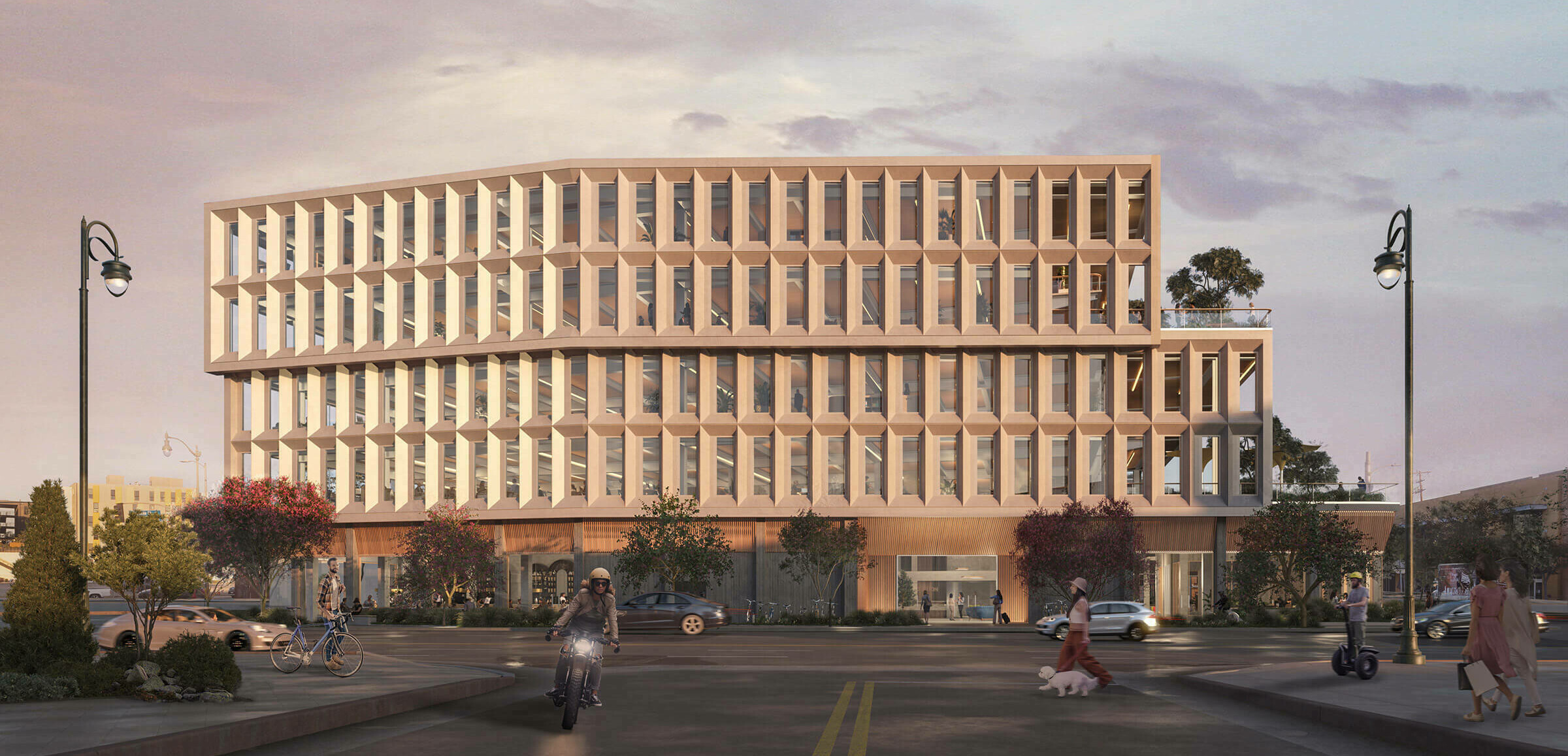 Grimshaw to transform LA Chinatown parking lot into all-electric mass timber office building / GRIMSHAW