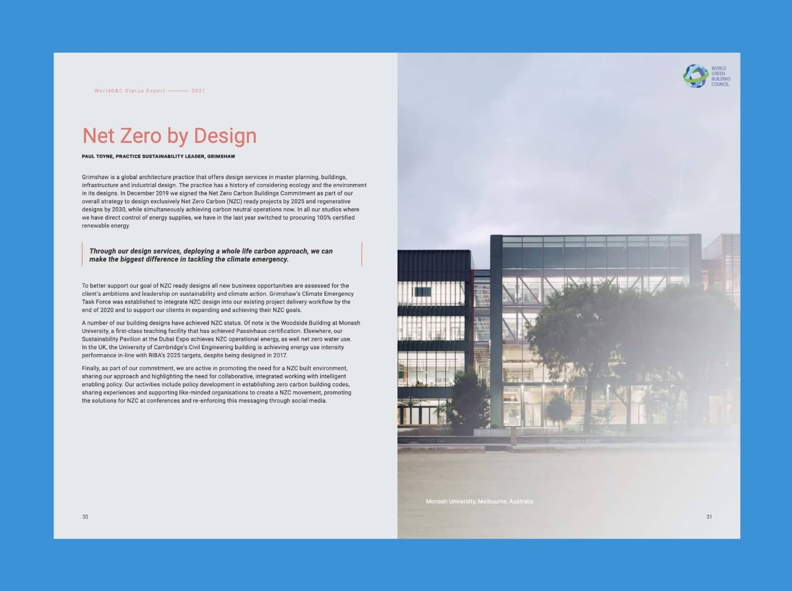Grimshaw contributes to the World Green Building Council report / GRIMSHAW