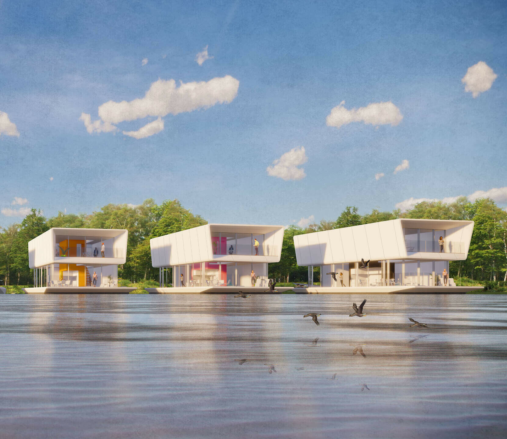 Modular Water Dwellings / GRIMSHAW