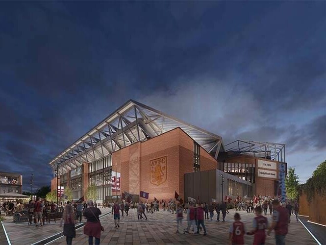 New designs for the redevelopment and expansion of Aston Villa’s Villa Park submitted for planning / GRIMSHAW