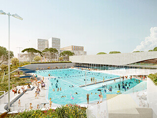 Smoking Ceremony and ground breaking takes place for the Gunyama Park Aquatic and Recreation Centre / GRIMSHAW