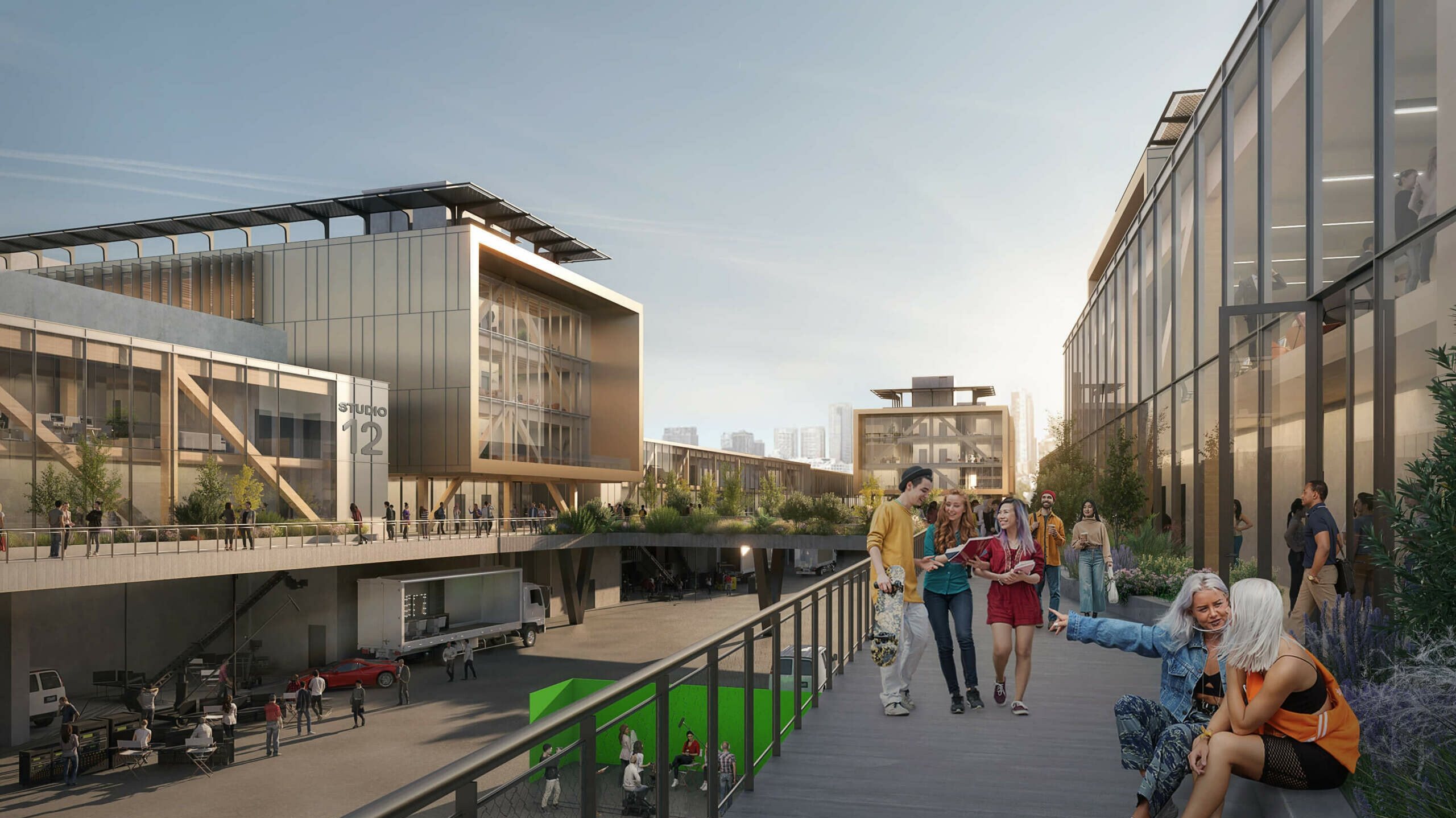 Grimshaw reveals designs for a new production studio campus in Los Angeles Arts District / GRIMSHAW