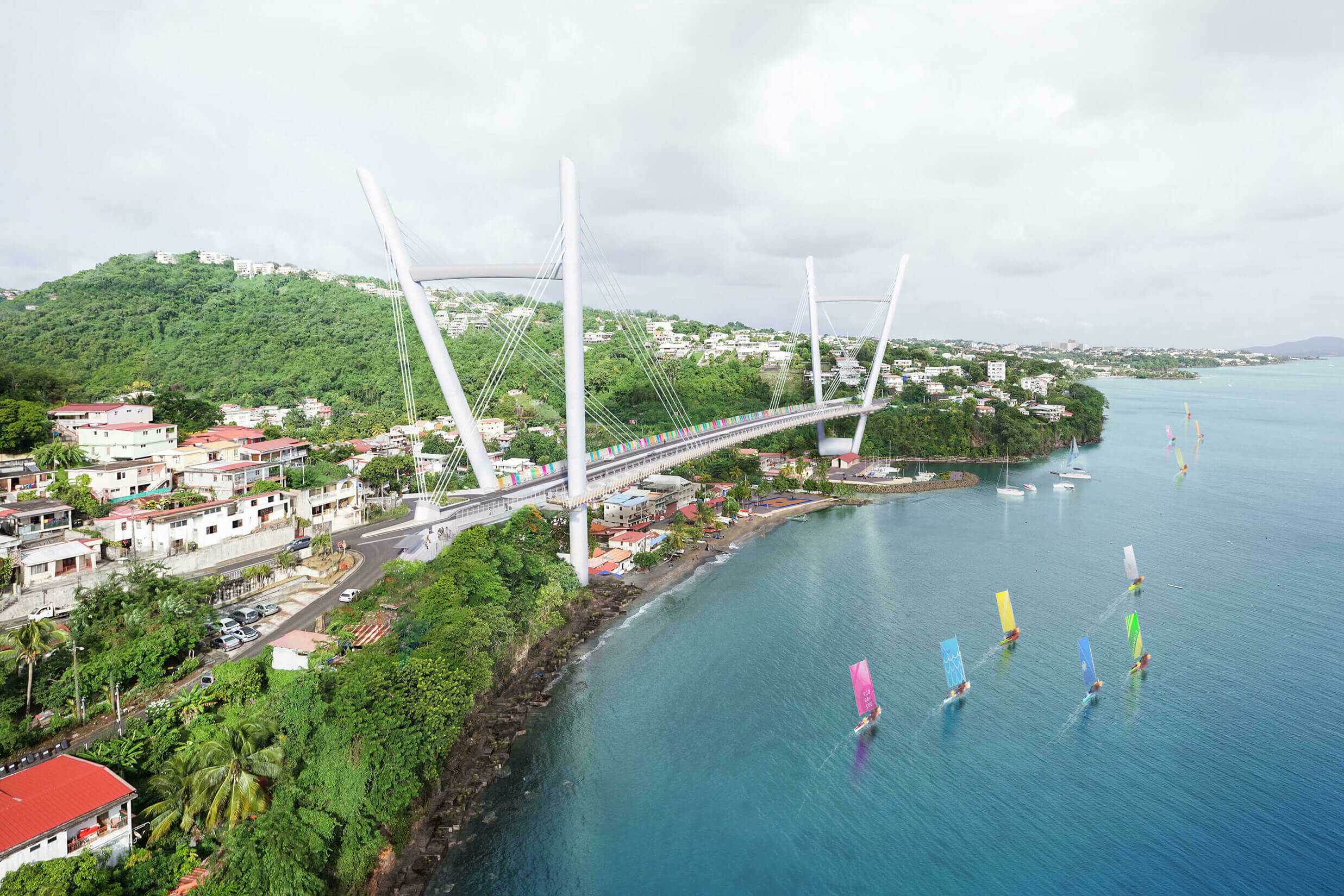 Fond Lahaye Bridge / GRIMSHAW
