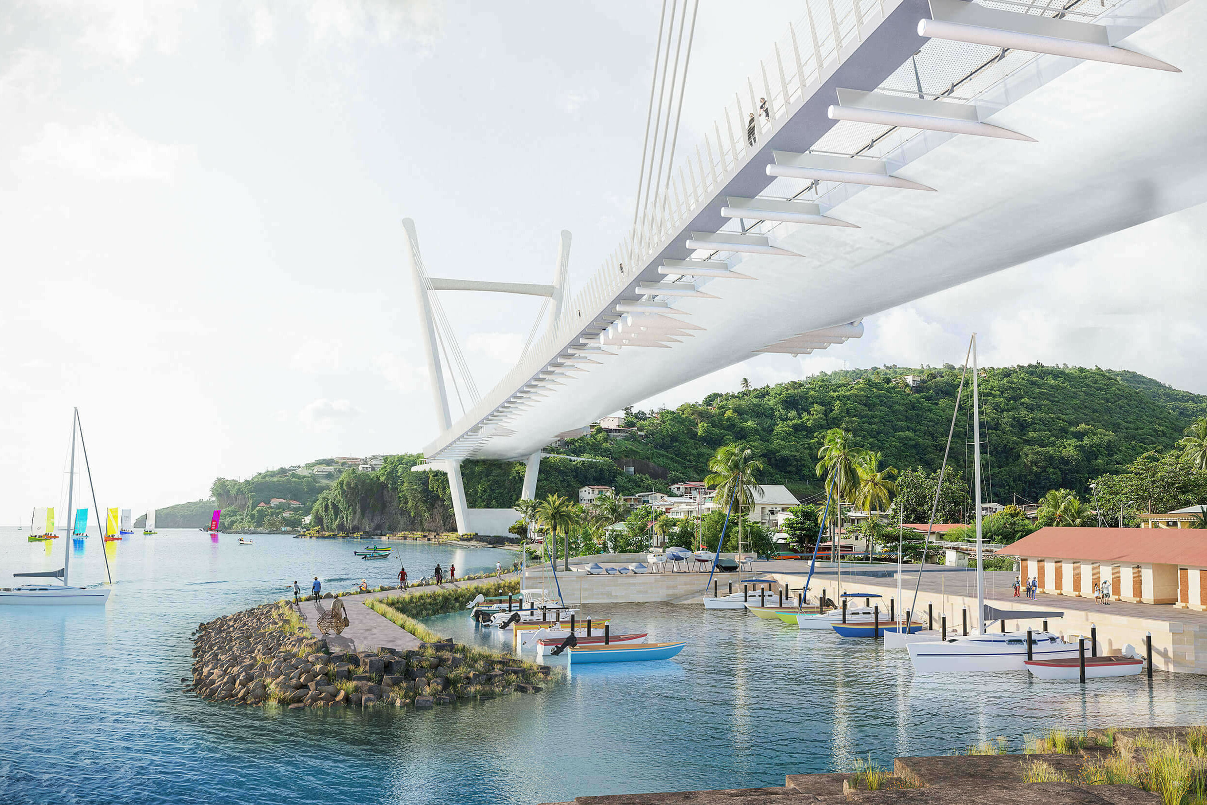 Fond Lahaye Bridge / GRIMSHAW