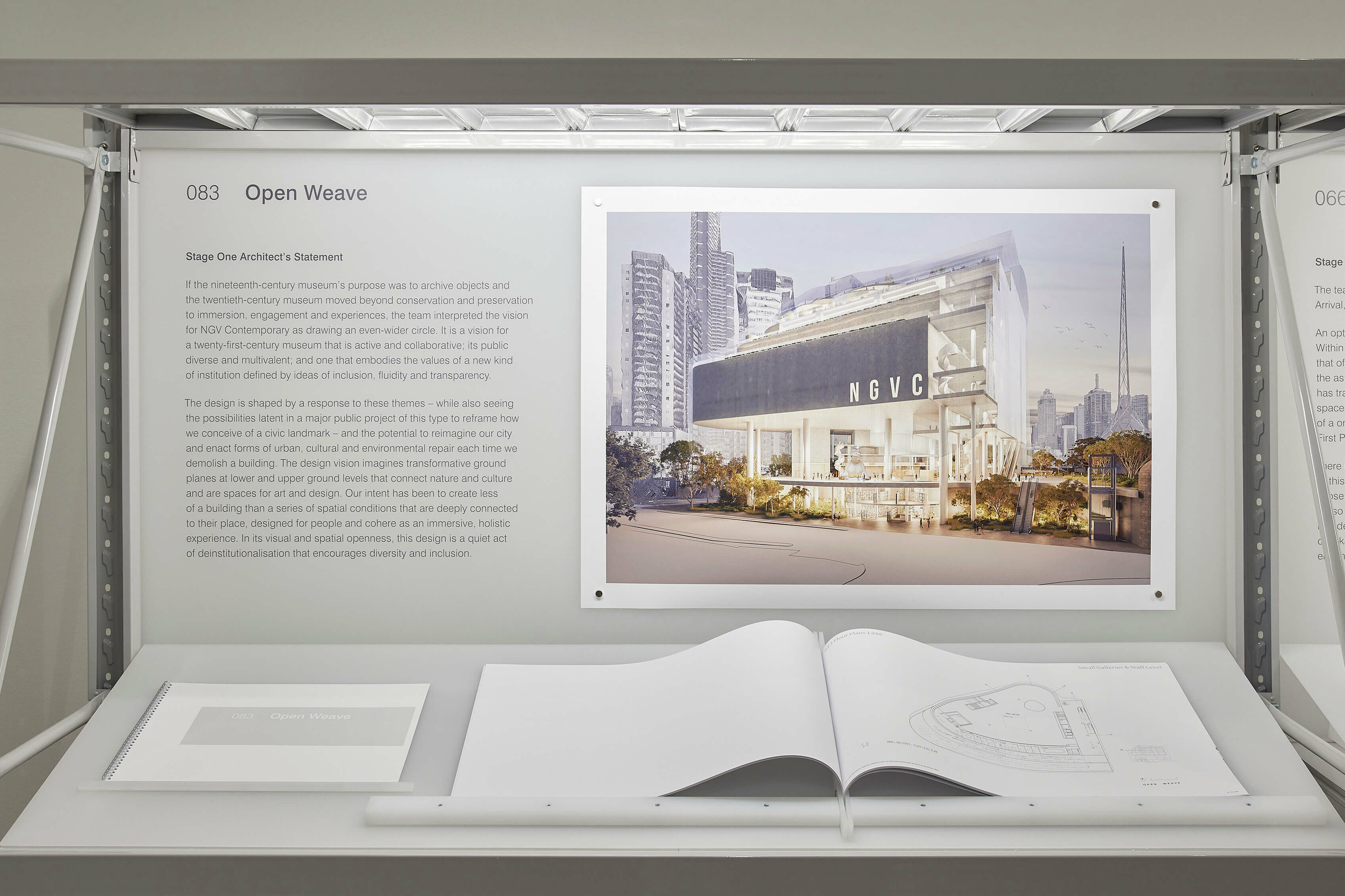 Open Weave vision on display for The Fox: NVG Contemporary Design Competition Exhibition / GRIMSHAW