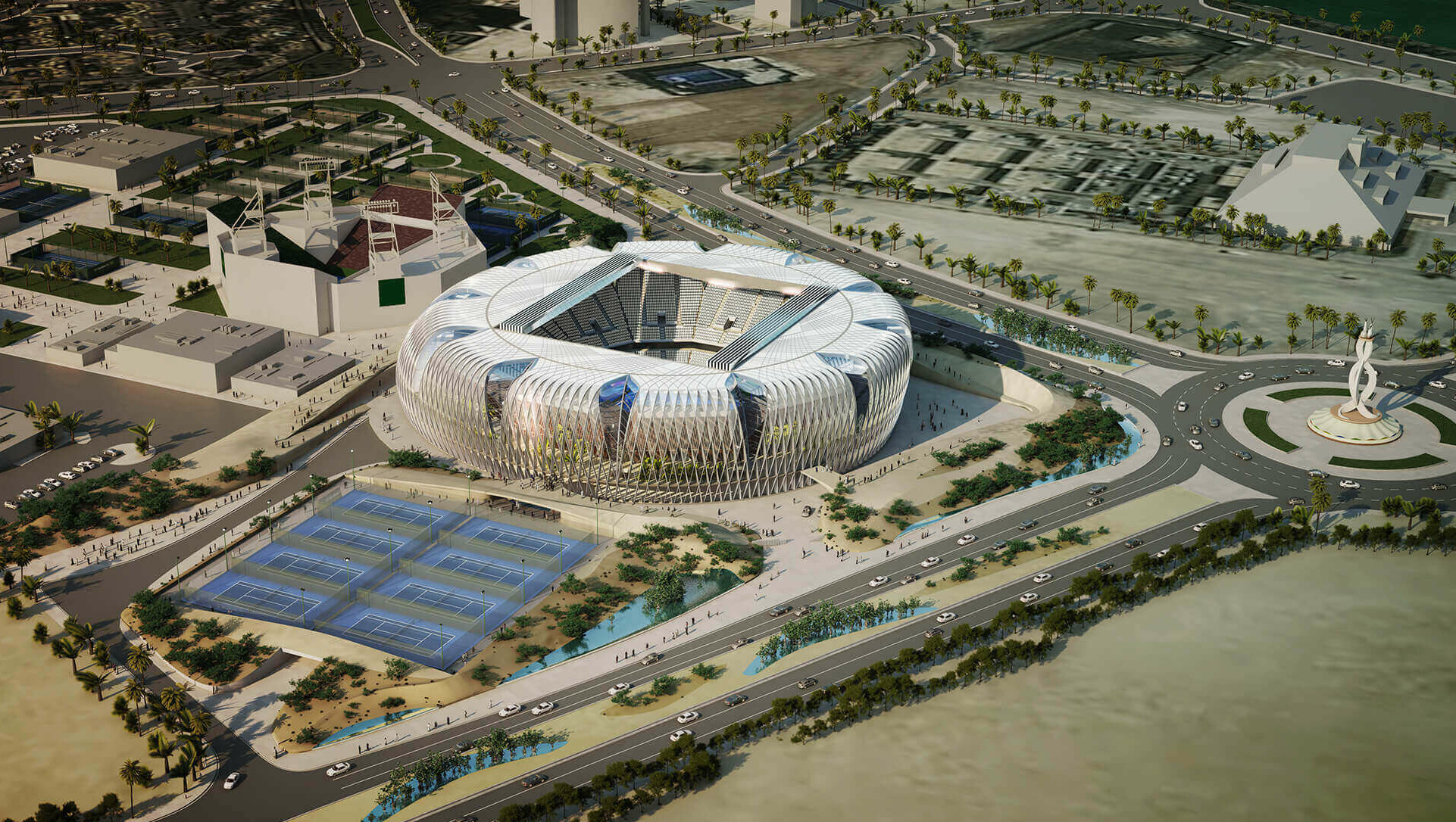 Middle East National Tennis Stadium / GRIMSHAW
