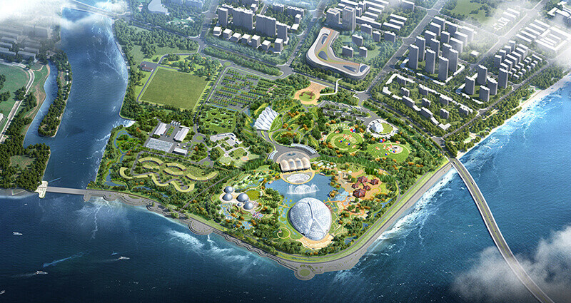 Eden Project Qingdao reaches construction milestone / GRIMSHAW