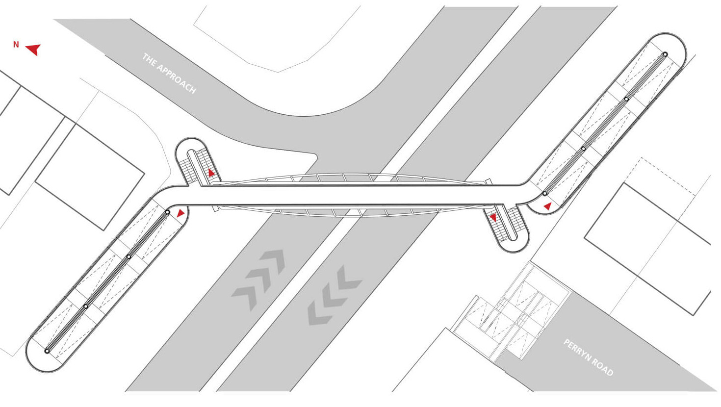 A40 Perryn Road Footbridge / GRIMSHAW