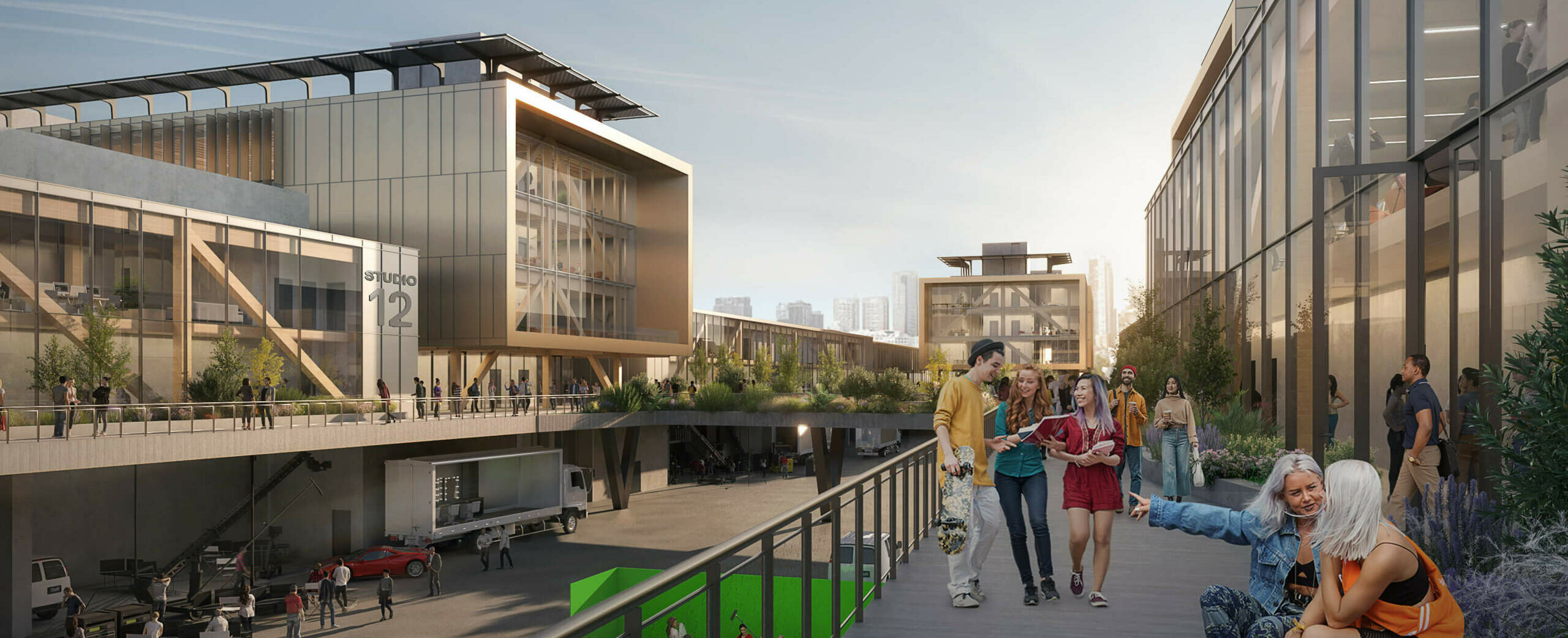 Grimshaw reveals designs for a new production studio campus in Los Angeles Arts District / GRIMSHAW