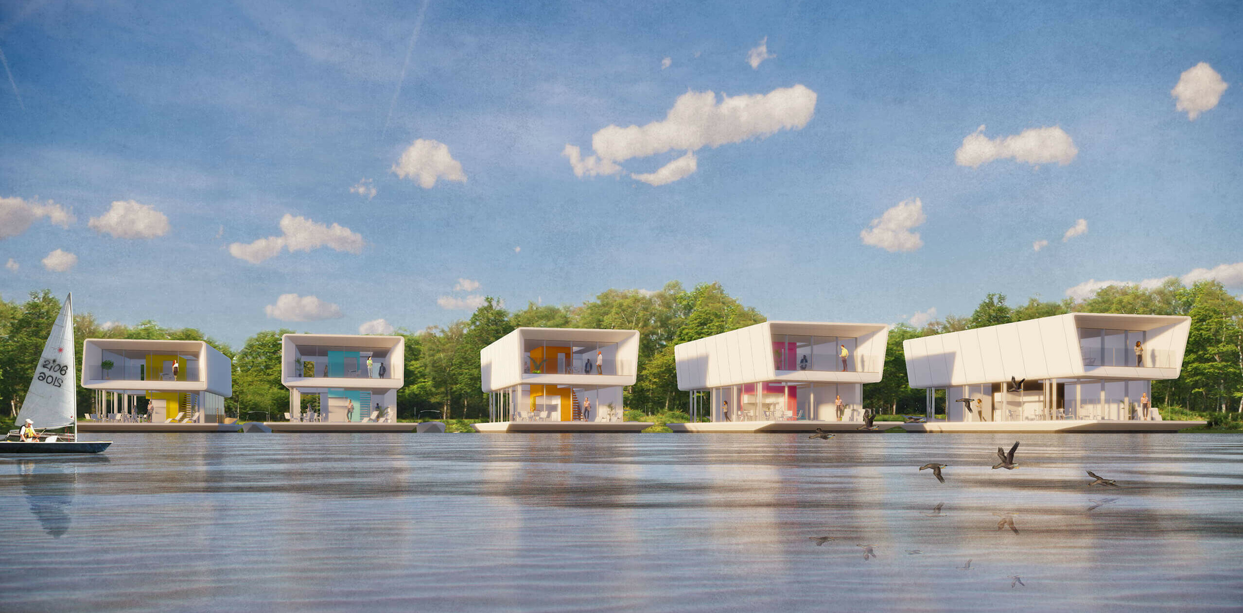 Modular Water Dwellings / GRIMSHAW