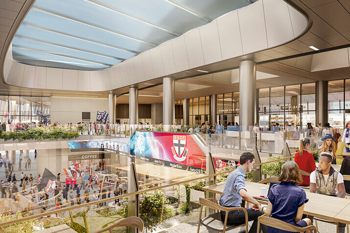 Work begins on site to realise civic-focused design vision for Marvel Stadium / GRIMSHAW