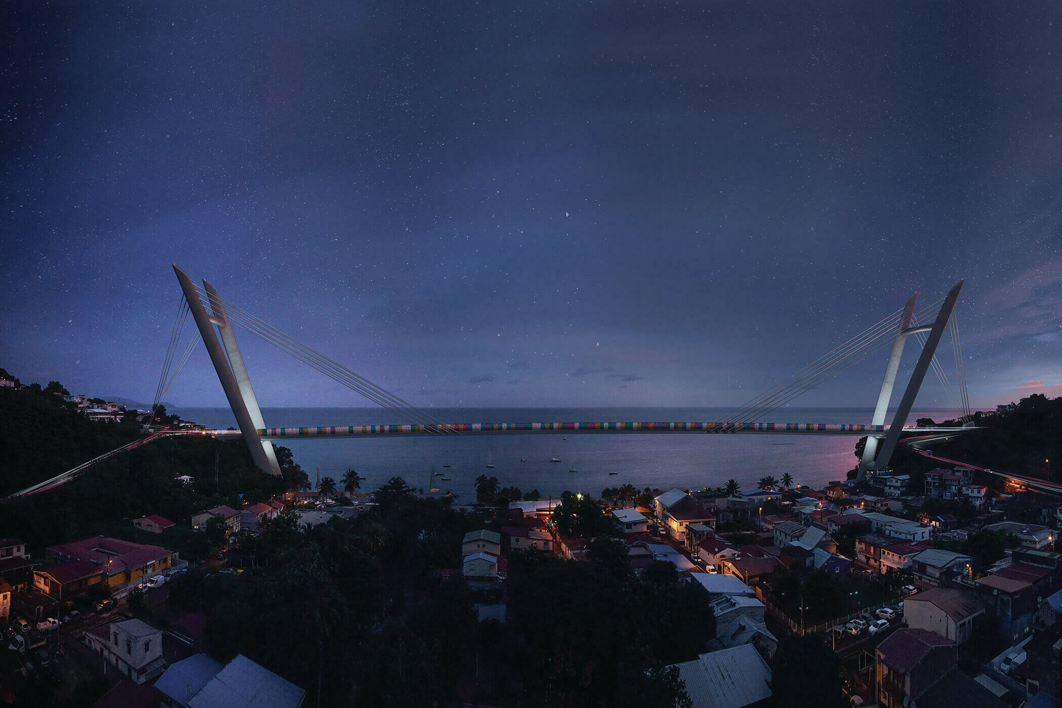 Fond Lahaye Bridge / GRIMSHAW