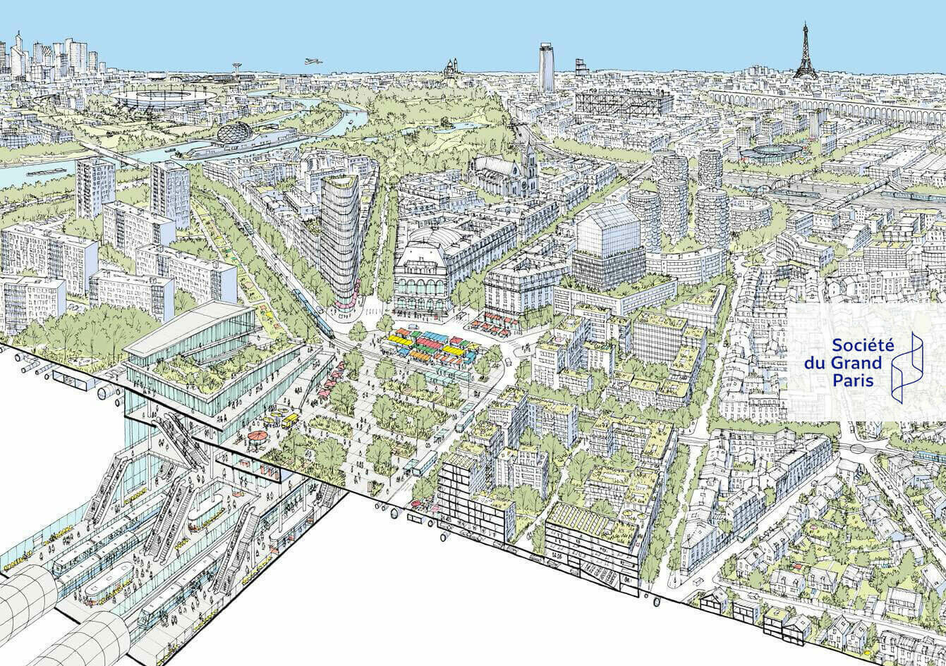Grimshaw Paris selected for Grand Paris Express urban and real estate projects / GRIMSHAW